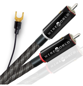 WIREWORLD Silver Eclipse 10 Audio Interconnect Cable (RCA to RCA) w/Ground 1M